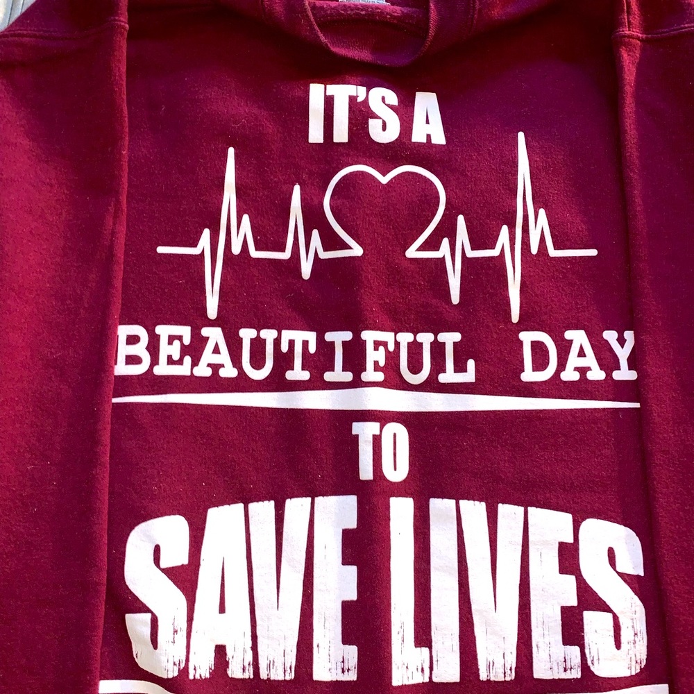 Maroon Hanes Pullover Sweatshirt- Sz S